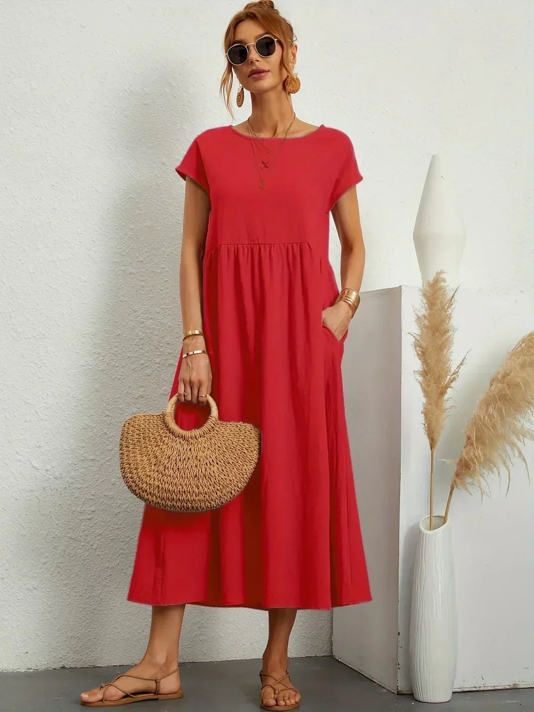 Gabrielle | Elegant Flowing Midi Dress